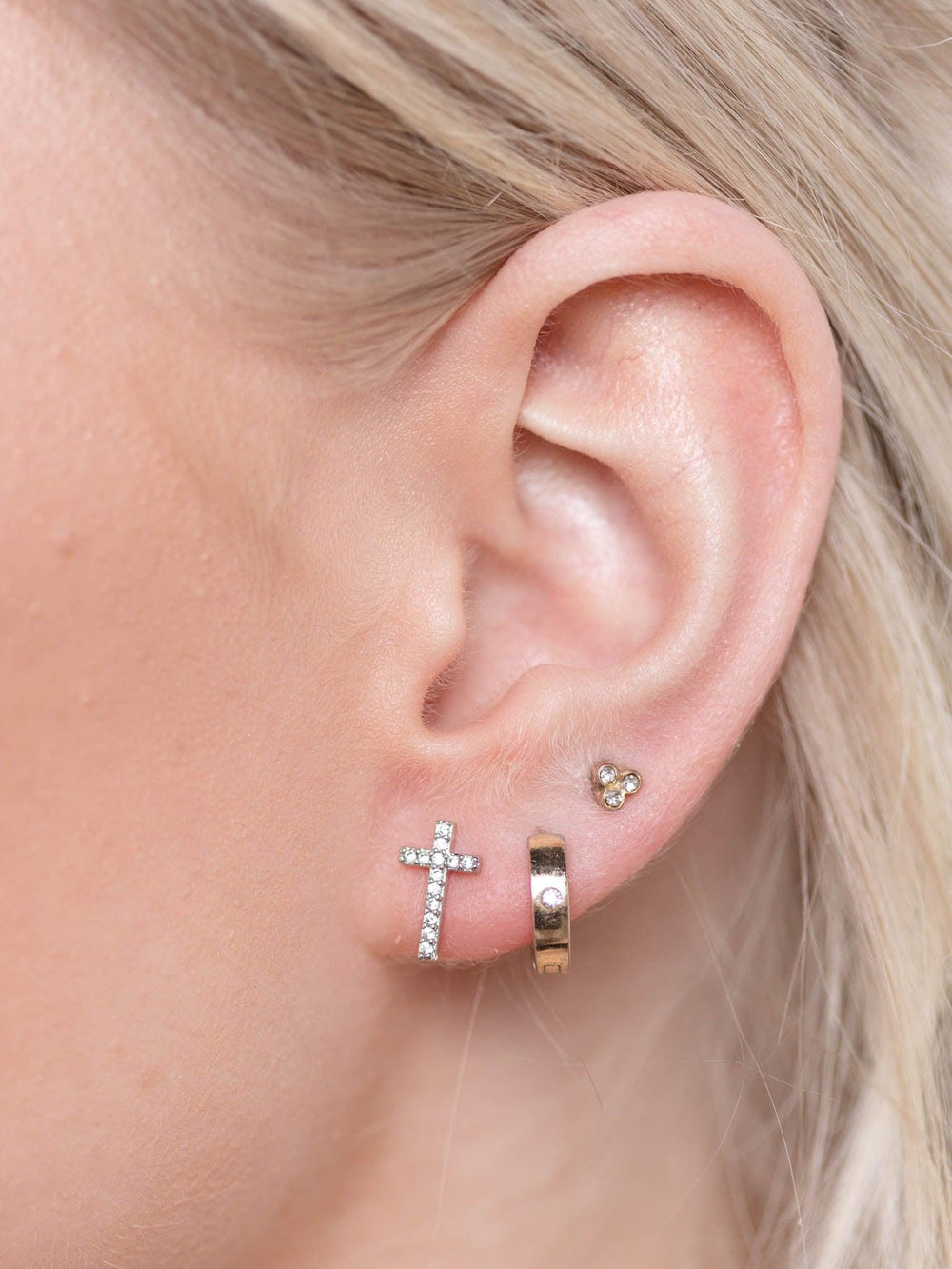 New Prospects-CZ Cross Earrings - Leela and Lavender