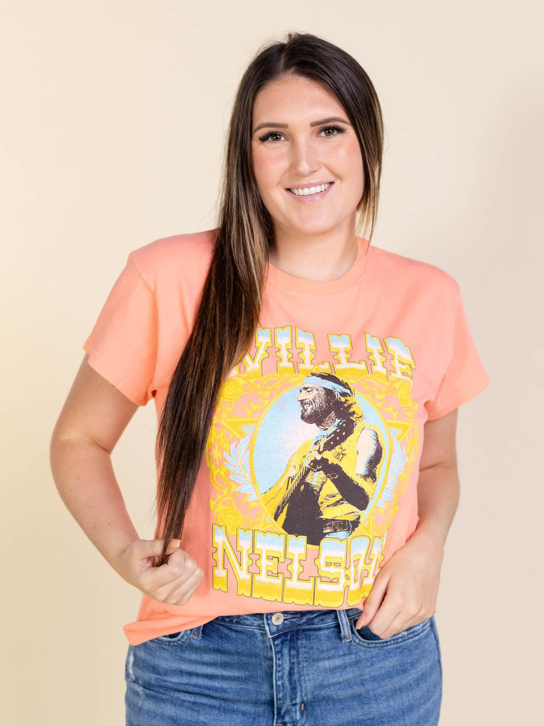 Daydreamer-Daydreamer Willie Nelson Outlaw Country Tee - Leela and Lavender