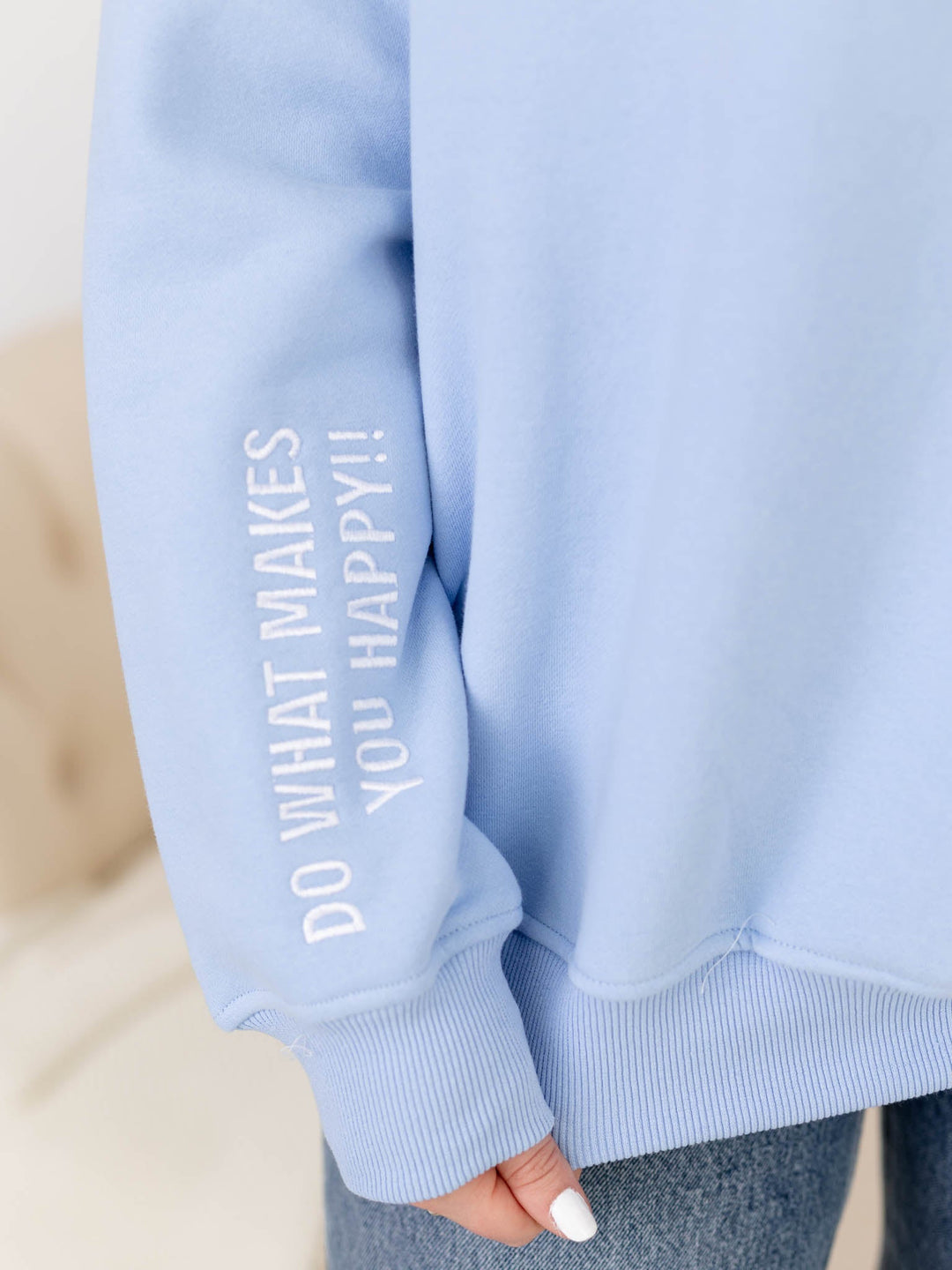 Do What Makes You Happy Embroidered CrewScreen tees