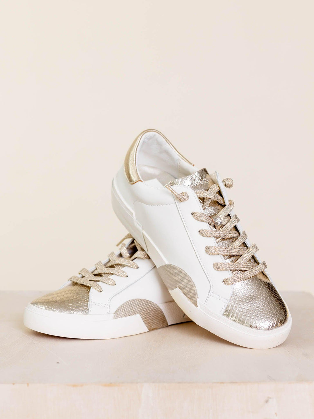 Dolce Vita-Dolce Vita Zina Sneaker - White/Gold - Leela and Lavender