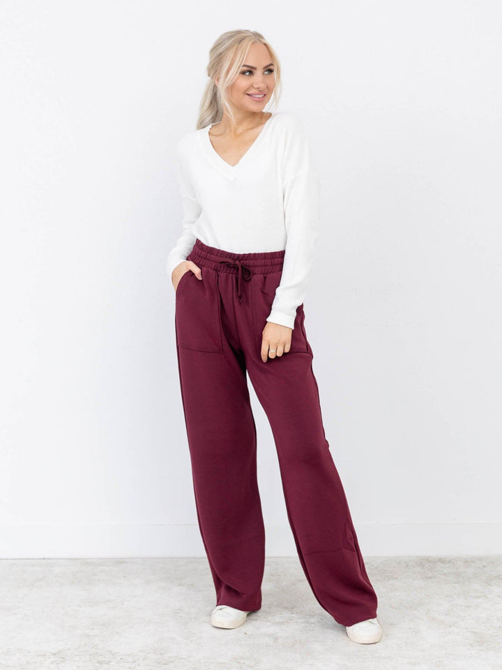 Rae Mode-Double Luxe Straight Leg Lounge Pant - Leela and Lavender
