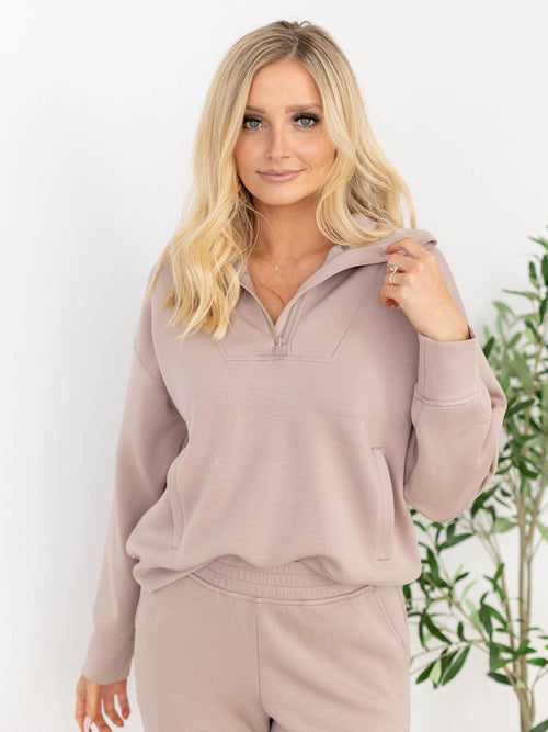 DoubleLUXE Soft Half Zip SweatshirtFleece