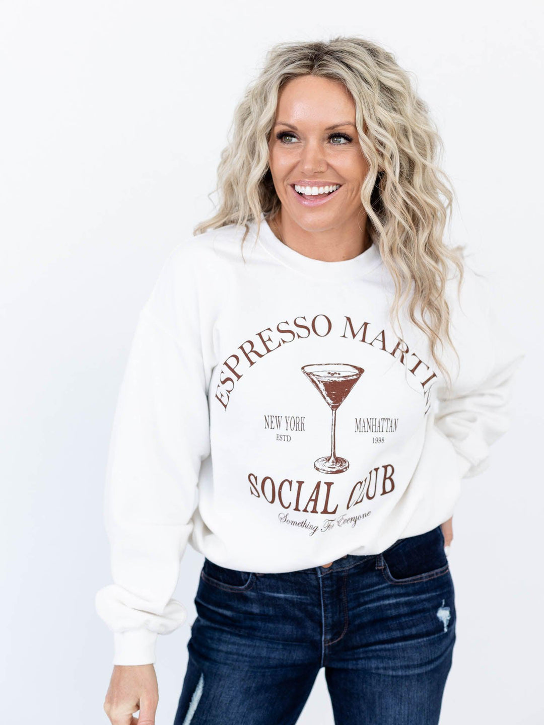 Sweet Claire Inc-Espresso Martini Social Club Pullover - Leela and Lavender