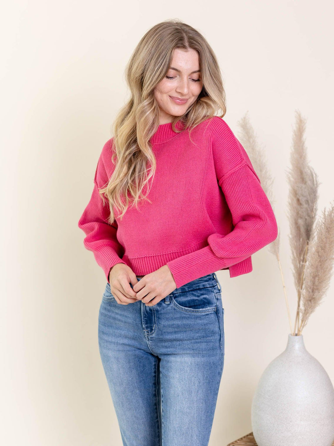 Free People-Free People The Easy Street Crop Pullover - Leela and Lavender