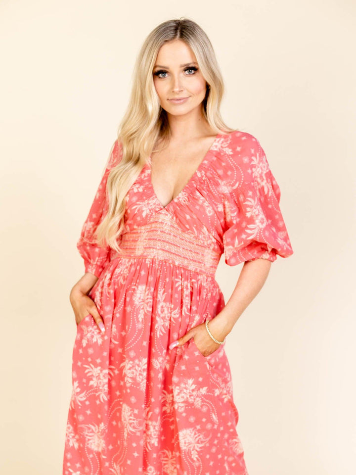 Free People-Free People The Golden Hour Maxi Dress - Electropop Pink - Leela and Lavender