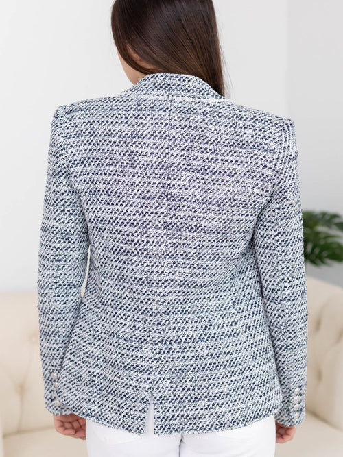 Generation Love White/Indigo Eliza Tweed BlazerBlazer