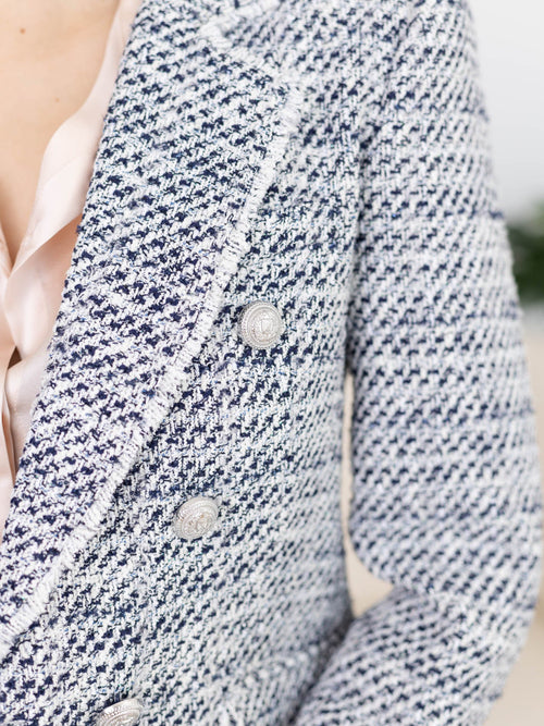 Generation Love White/Indigo Eliza Tweed BlazerBlazer