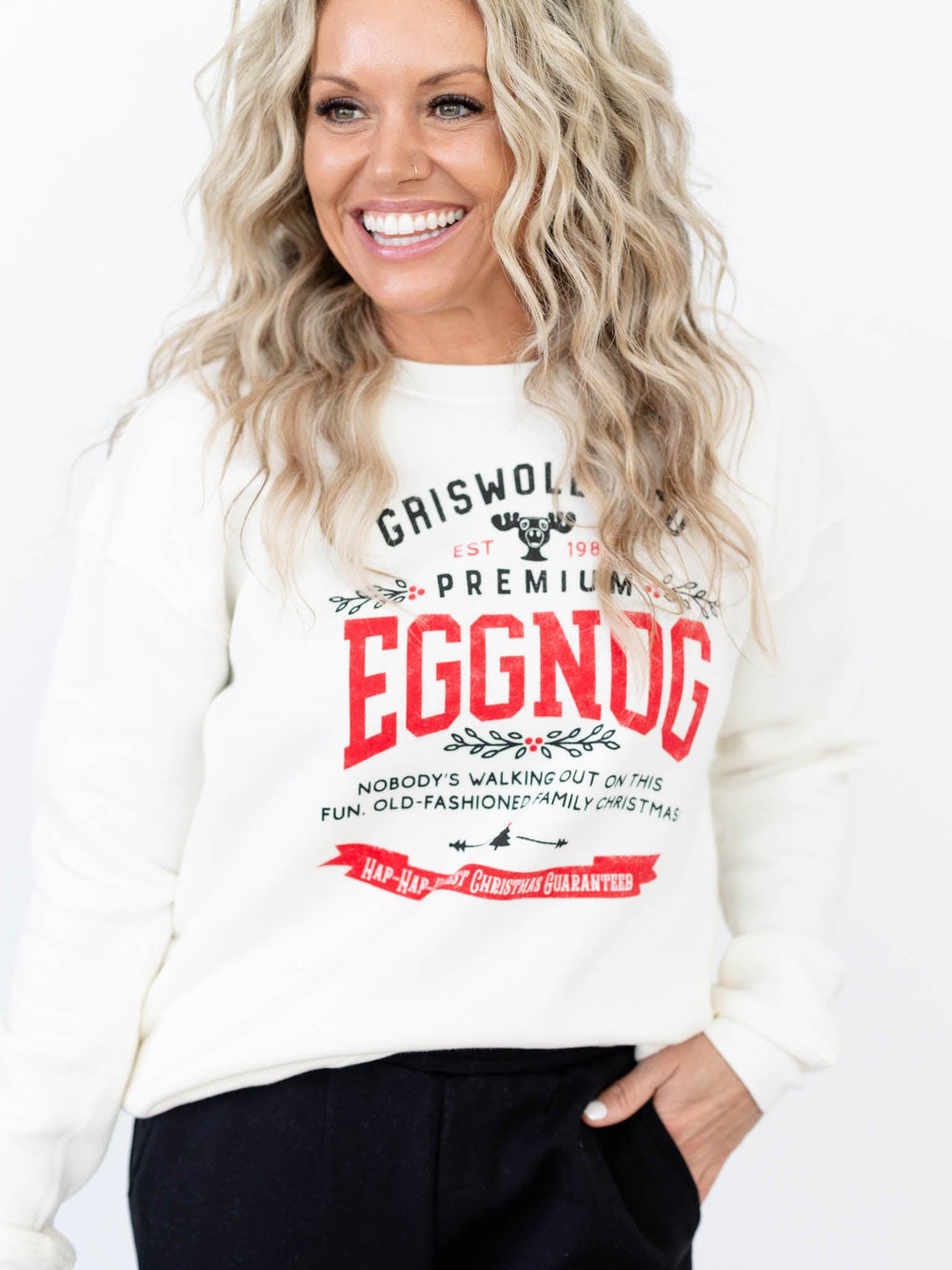OAT Collective-Griswold & Co Eggnog Graphic Pullover - Leela and Lavender