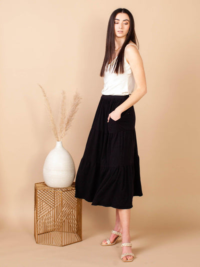 black skirt