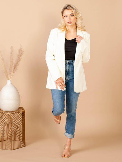 creamy blazer