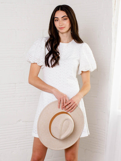 white eyelet dress