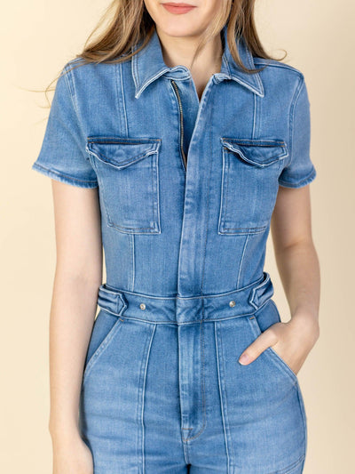denim long jumpsuit