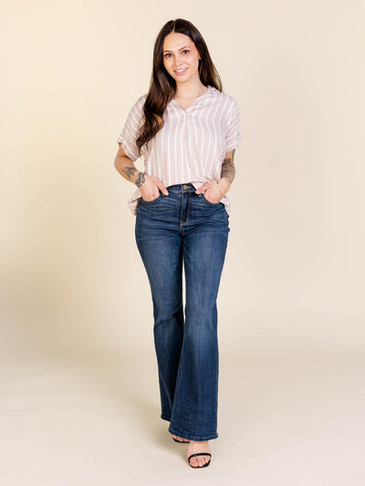 short sleeve vneck blouse