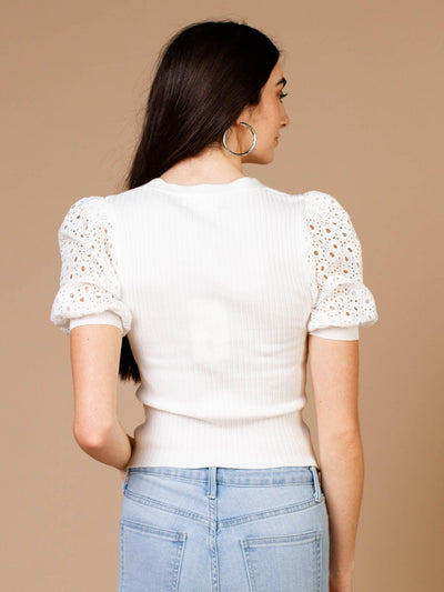 vneck puff sleeve top