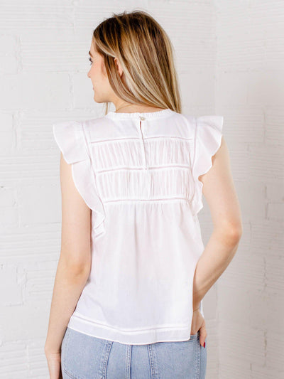 rails white button back shirt