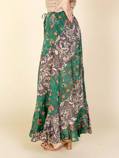 printed maxi skirt