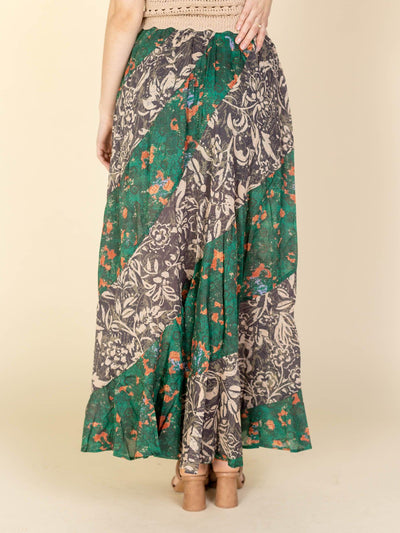 ruffle maxi skirt