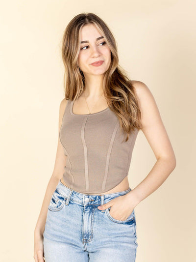 simple square neck tank
