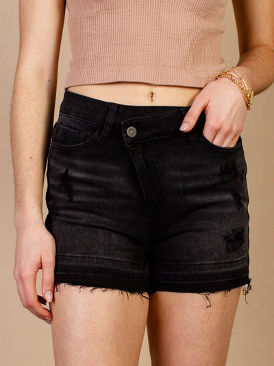 black criss cross jeans