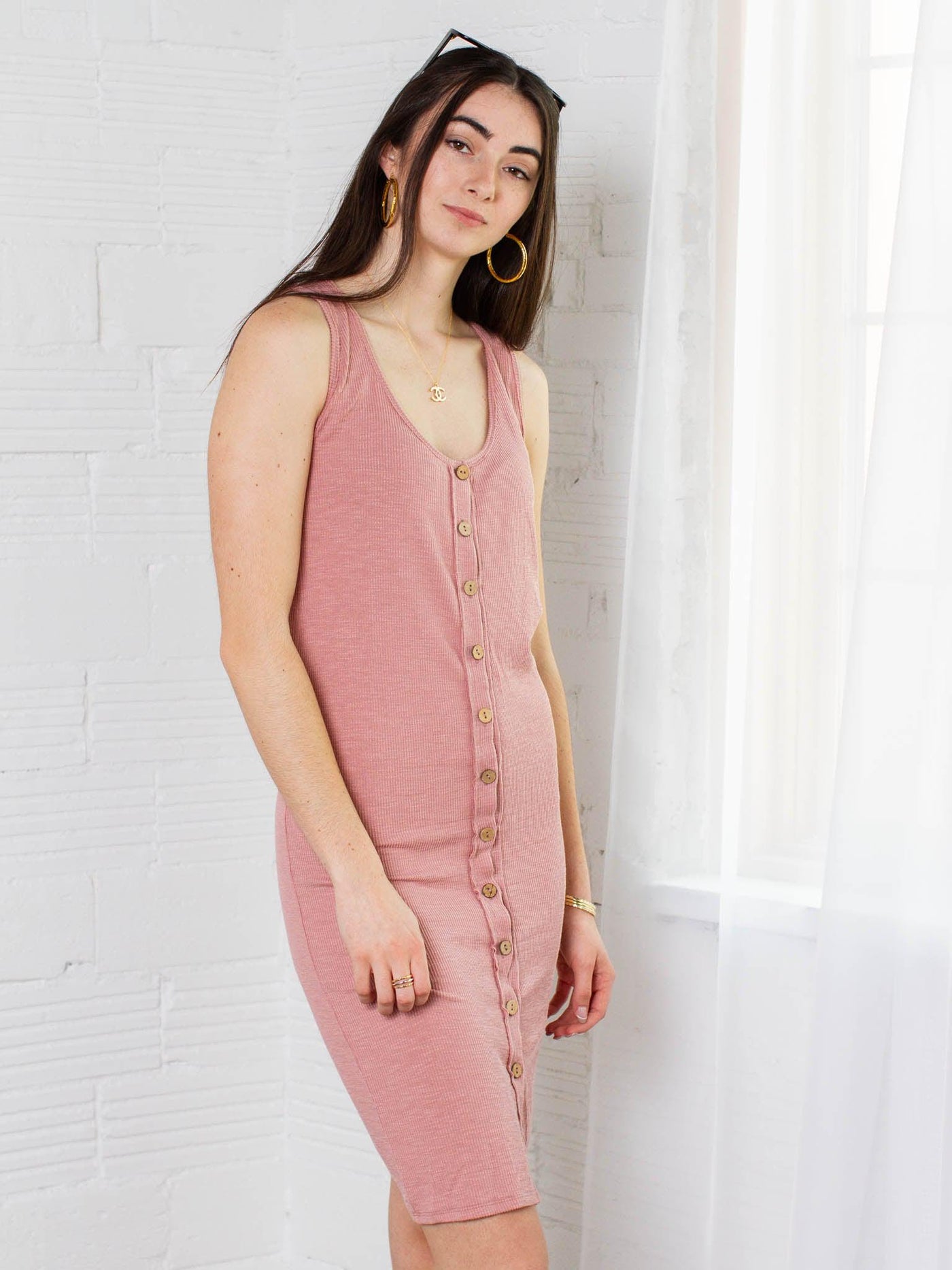 textured ribbed dress