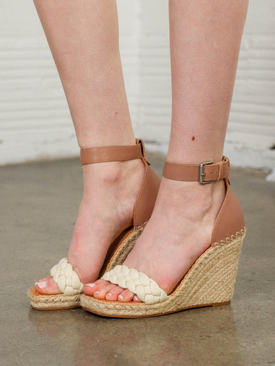 braided two tone sandal