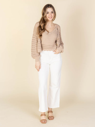 button front cardi