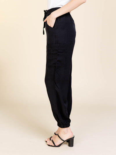 black cargo joggers