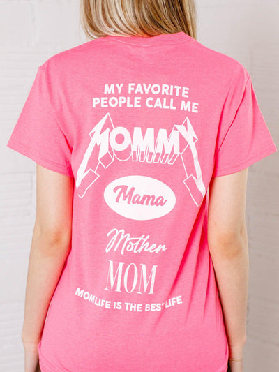 pink mom graphic tee