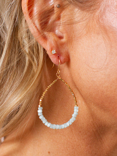 Mother of Pearl Teardrop Earrings