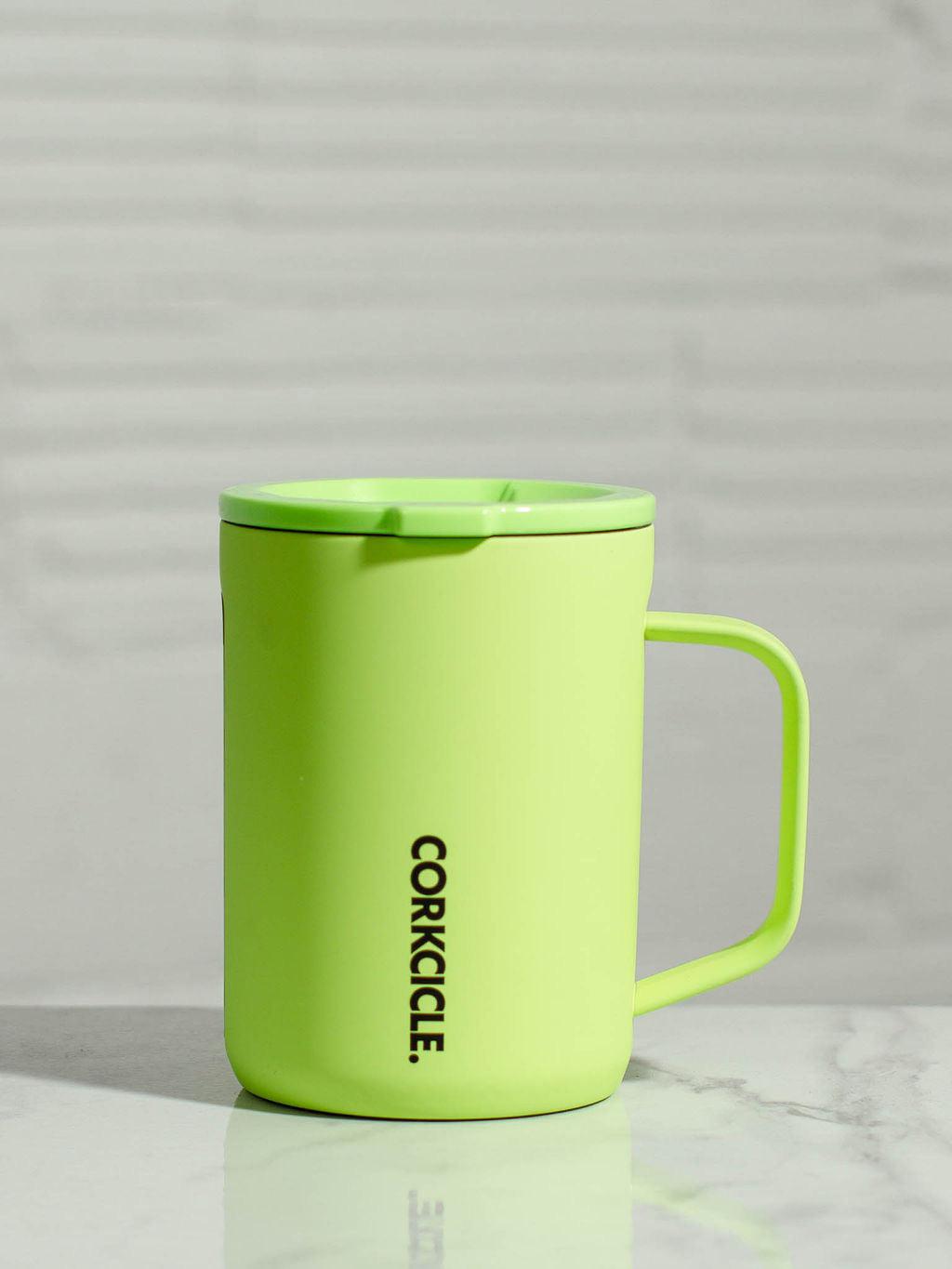neon corkcicle mug