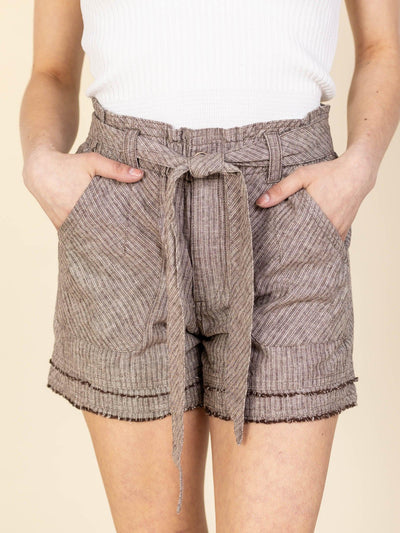 plaid layered shorts