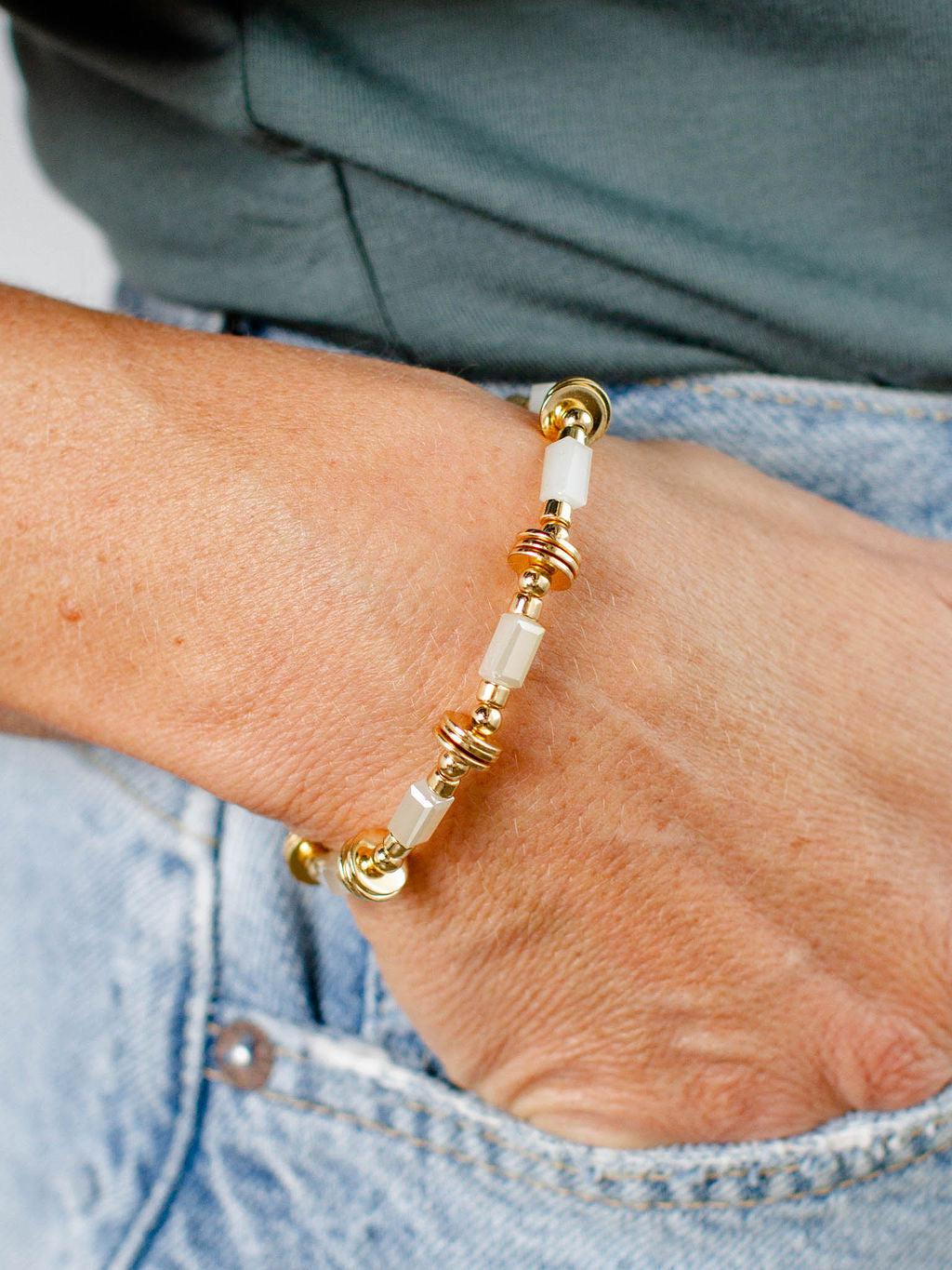 white bracelet