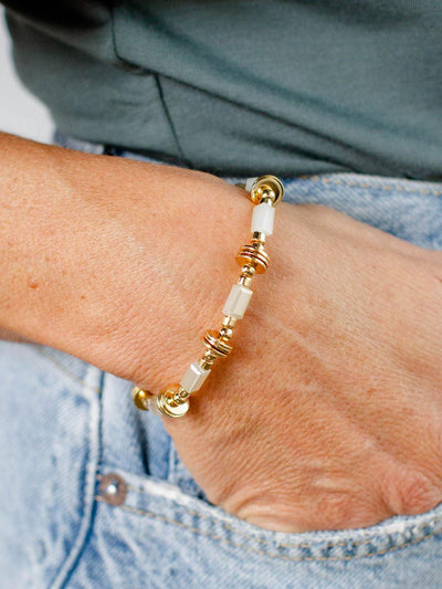 white bracelet