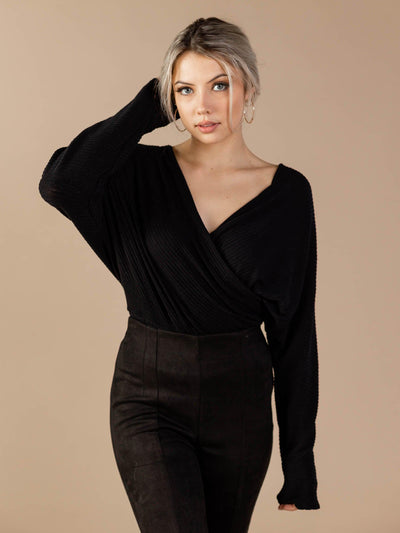 black wrap top