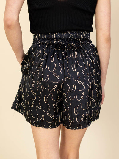 smocked banded shorts