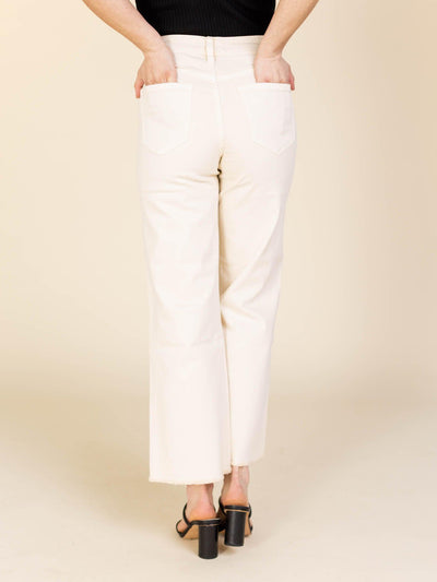 light neutral wide leg denim