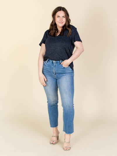 straight denim