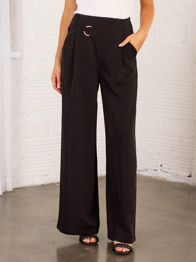 buckle black pant