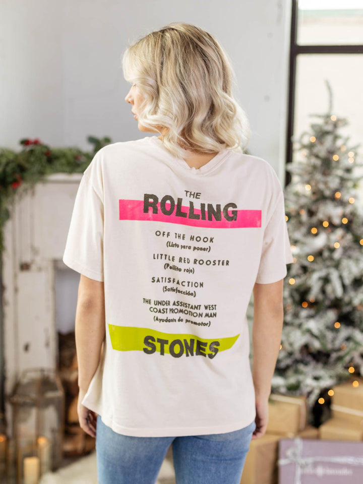 bright rolling stones tee