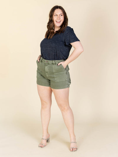 high rise carpenter shorts