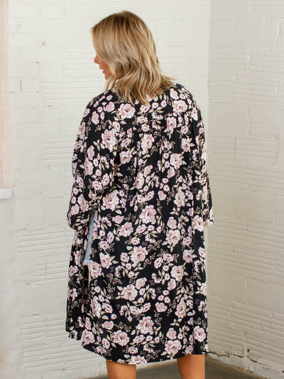 printed relaxed kimono