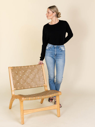 black sweater