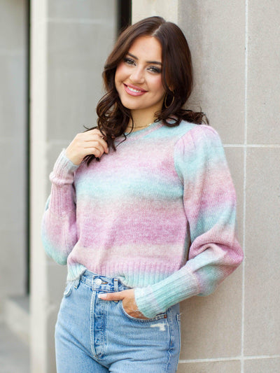 water color striped sweater