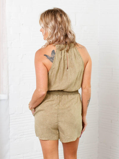 halter neck romper