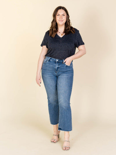 cropped kick flare pants