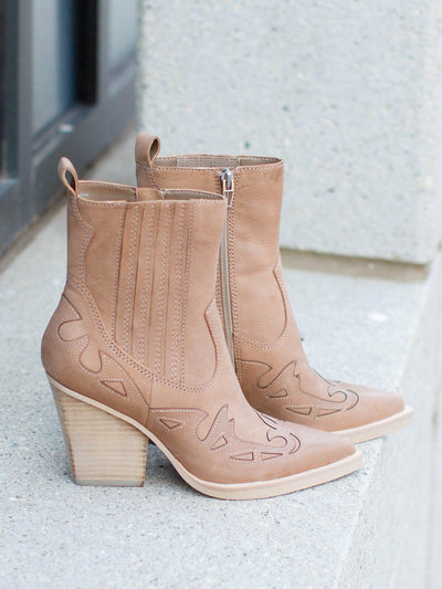 neutral western bootie