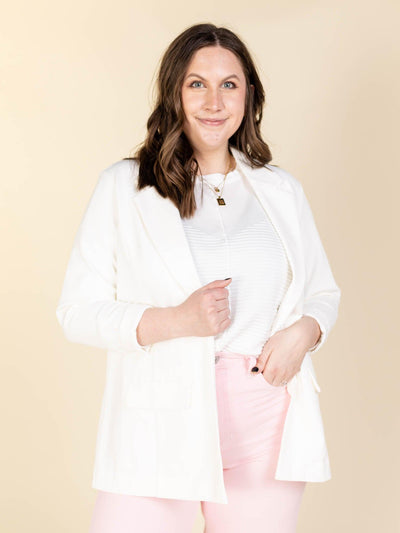 white blazer