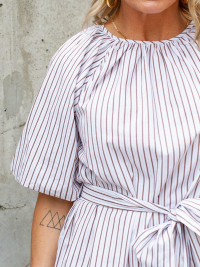 belted mini dress