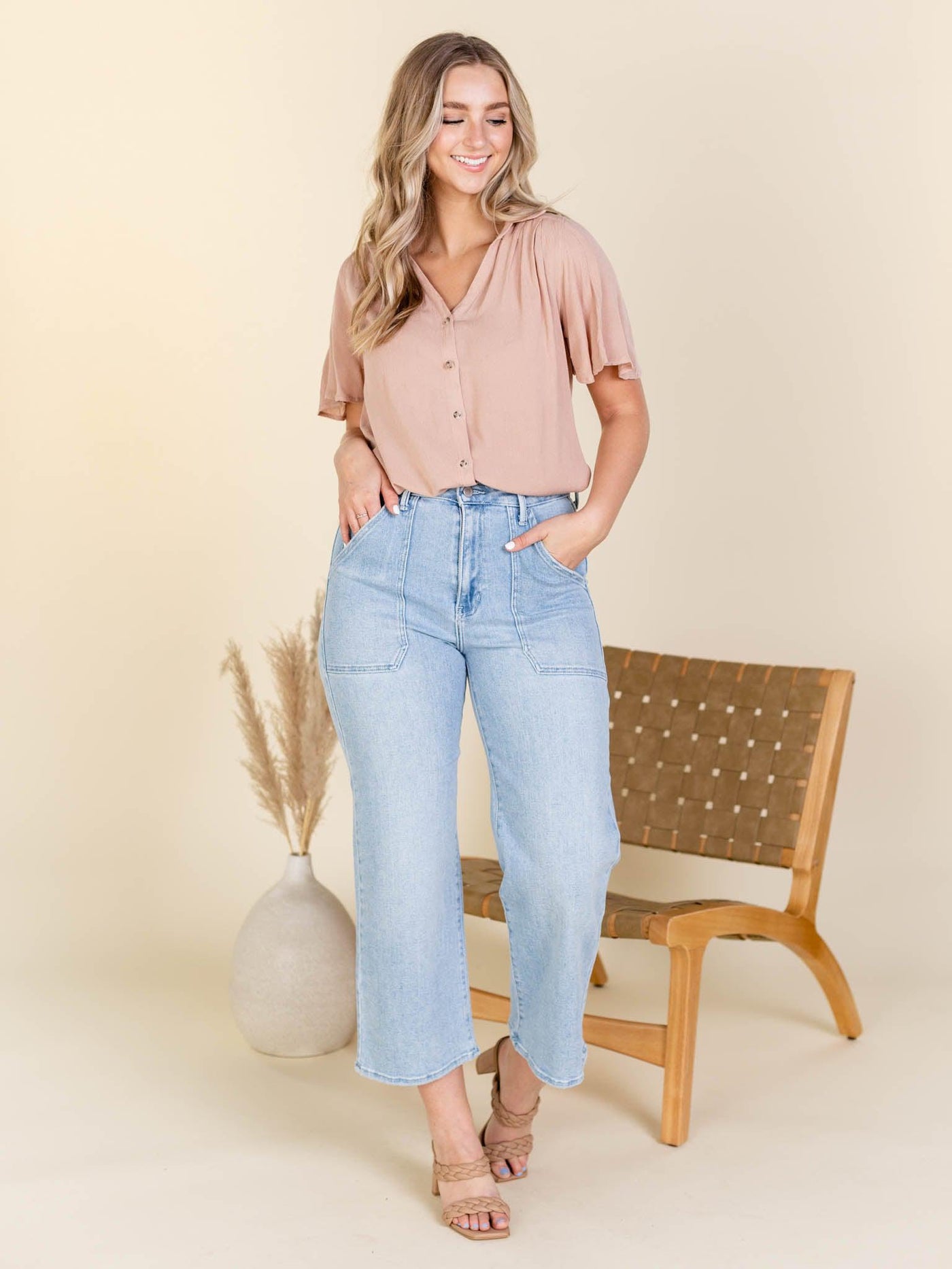 flutter sleeve top