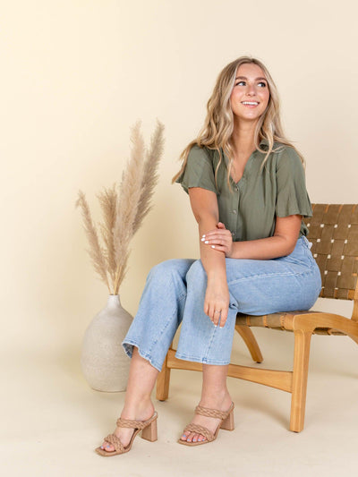 olive blouse